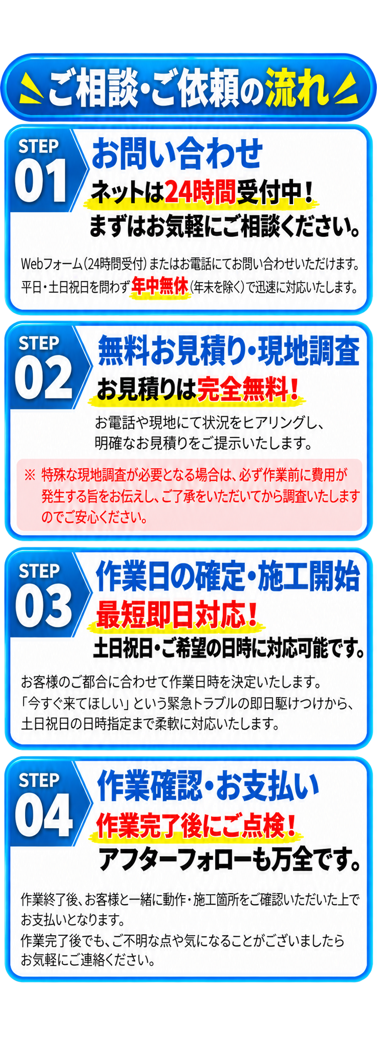 ご利用の流れ